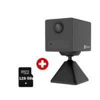 Combo cámara Ezviz CB2 1080P mini inteligente con batería recargable, visión nocturna, SD 128GB, Wi-Fi